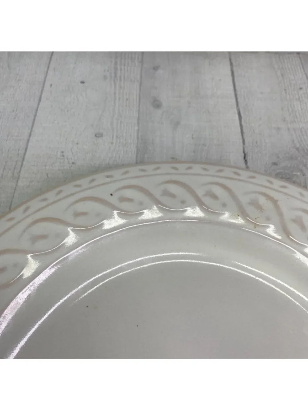 Gibson Everyday Terracotta Detail Embossed Rim Ceramic 11